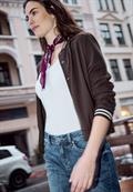 Blouson mit Collegedetails plummy brown