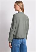 Blouson mit Rundhals und Zipper bound green