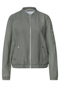 Blouson mit Rundhals und Zipper bound green