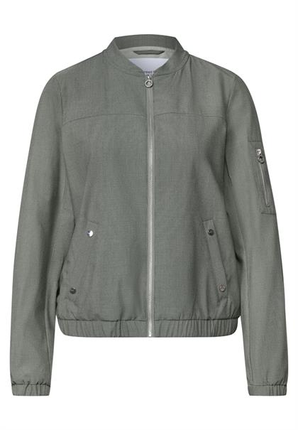 Blouson mit Rundhals und Zipper bound green