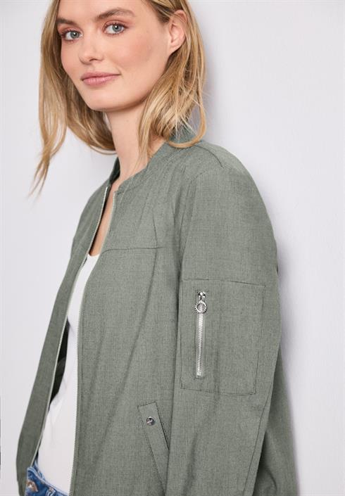 blouson-mit-rundhals-und-zipper-bound-green