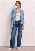 Blouson mit Rundhals und Zipper cashmere blue