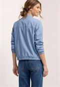 Blouson mit Rundhals und Zipper cashmere blue