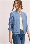 Blouson mit Rundhals und Zipper cashmere blue