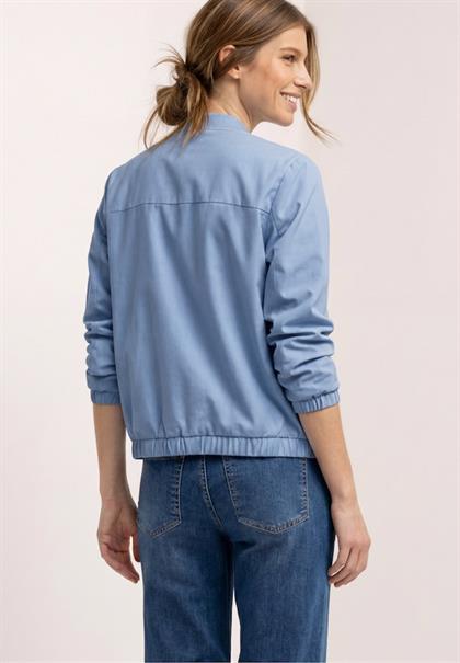 Blouson mit Rundhals und Zipper cashmere blue