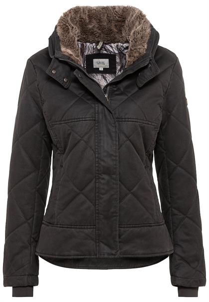 Blouson mit Stehkragen im Vintage Look black