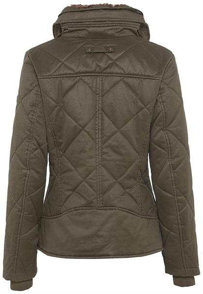 Blouson mit Stehkragen im Vintage Look dark khaki