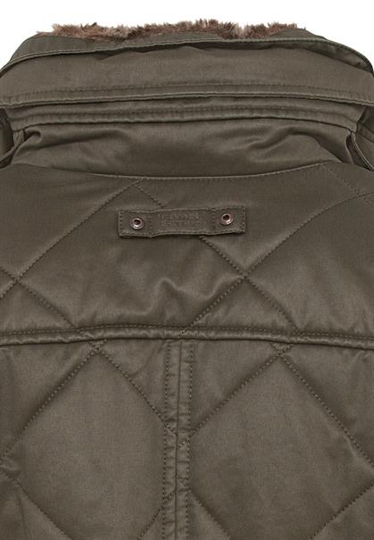 Blouson mit Stehkragen im Vintage Look dark khaki