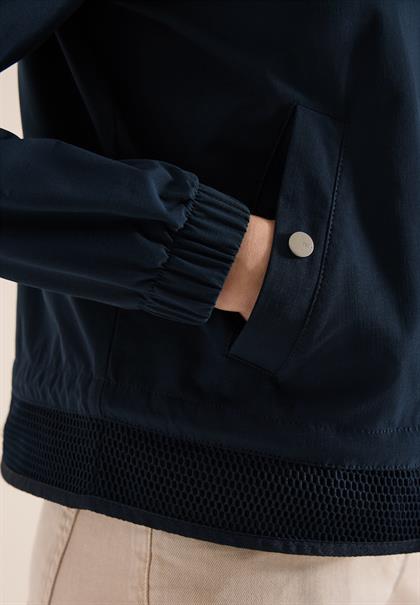 Blouson mit Tunnelzug und Mesh-Details universal blue