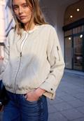Blouson mit Zipper und Streifen soft beige