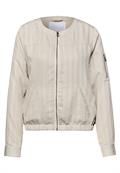 Blouson mit Zipper und Streifen soft beige