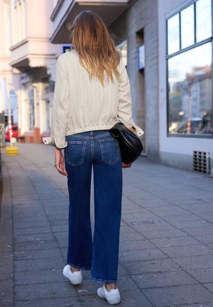 Blouson mit Zipper und Streifen soft beige