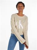 BLOWN UP CK LOOSE SWEATER classic beige