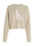 BLOWN UP CK LOOSE SWEATER classic beige