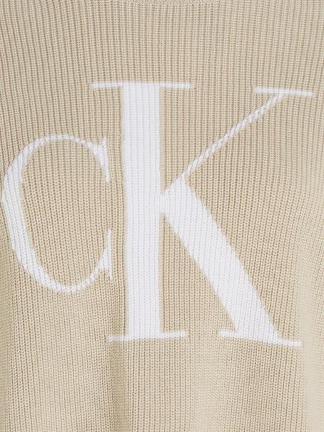 BLOWN UP CK LOOSE SWEATER classic beige