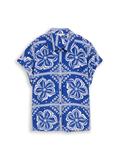 blue flower tile design