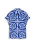 blue flower tile design