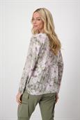 Blumen Bluse sage gemustert