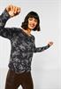 Blumen-Shirt mit Knoten black