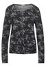 Blumen-Shirt mit Knoten black