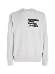 BLURRED ADDRESS LOGO CREW NECK ghost grey