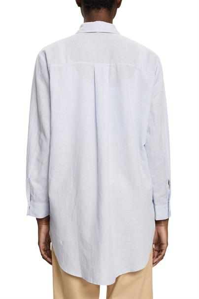 Bluse aus einem Leinenmix light blue