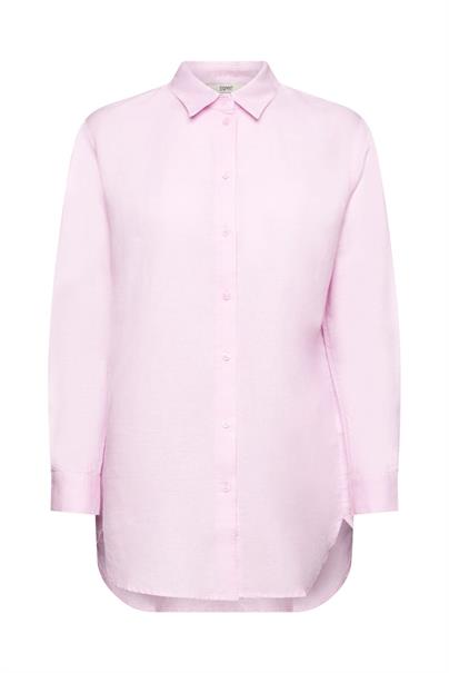 Bluse aus einem Leinenmix pink