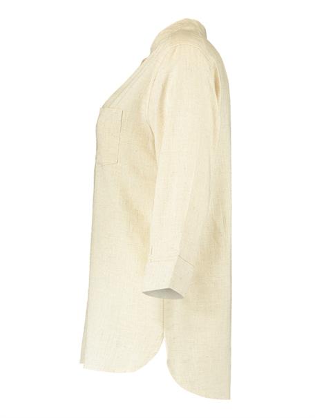 Bluse aus Leinenmix salbei