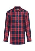 Bluse aus Lyocell- Leinenmix ink blue check