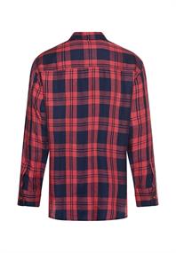 Bluse aus Lyocell- Leinenmix ink blue check