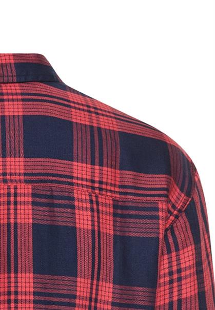 Bluse aus Lyocell- Leinenmix ink blue check
