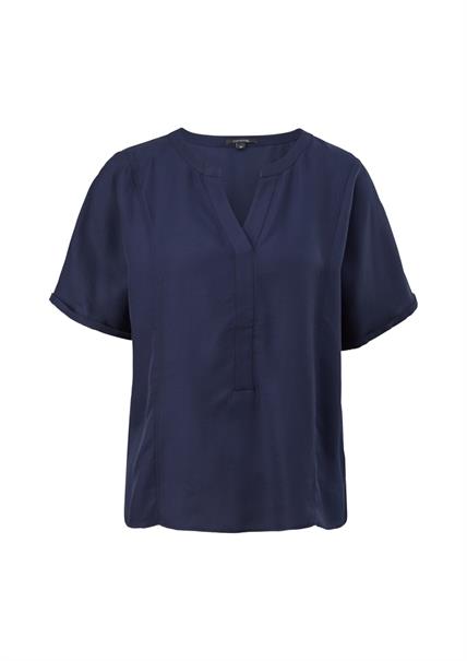 Bluse aus Lyocell-Viskose-Mix blau