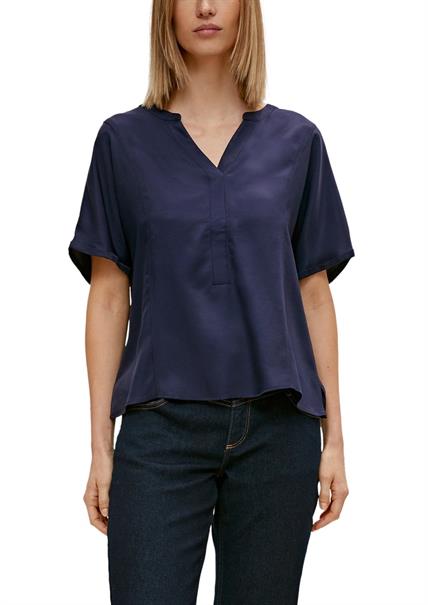 Bluse aus Lyocell-Viskose-Mix blau