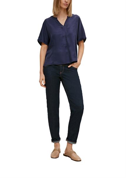 Bluse aus Lyocell-Viskose-Mix blau