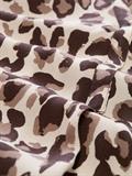 Bluse aus Viskose brown beige leo print