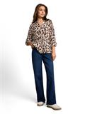 Bluse aus Viskose brown beige leo print