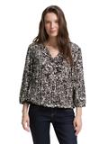 Bluse aus Viskose navy abstract dot design