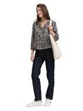 Bluse aus Viskose navy abstract dot design
