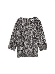 Bluse aus Viskose navy abstract dot design