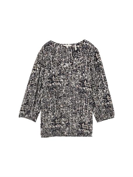 Bluse aus Viskose navy abstract dot design