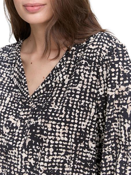 Bluse aus Viskose navy abstract dot design