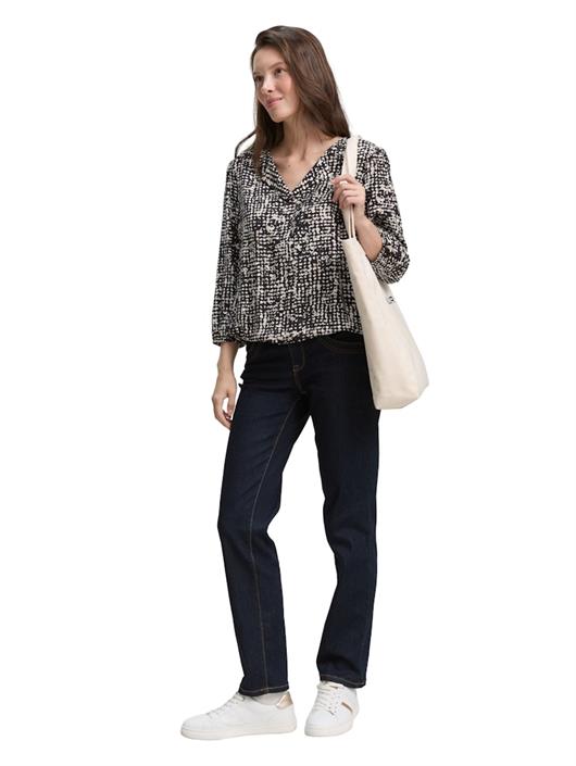 bluse-aus-viskose-navy-abstract-dot-design