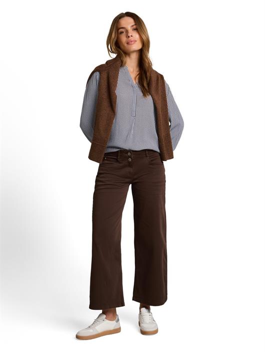 bluse-aus-viskose-small-blue-brown-dot-print