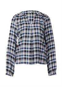 Bluse blau|mehrfarbig