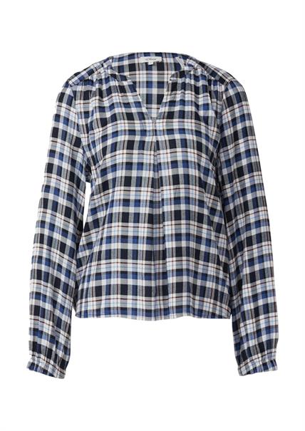 Bluse blau|mehrfarbig