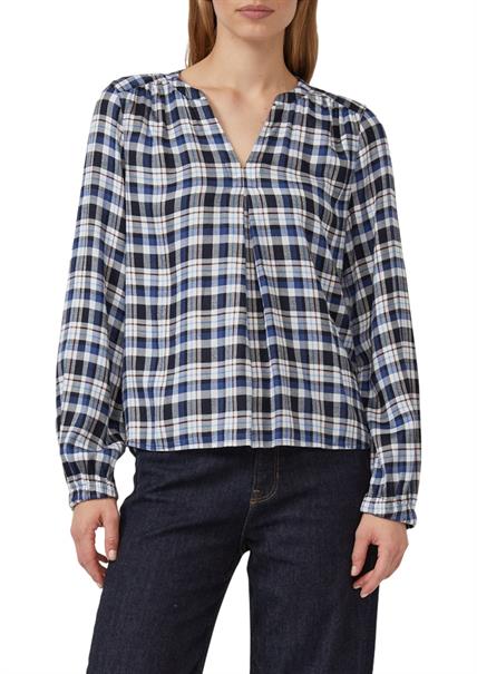 Bluse blau|mehrfarbig