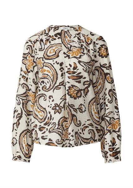 Bluse creme|mehrfarbig