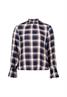 Bluse dark bluebeige