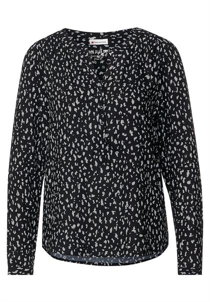 Bluse im Allover Print black