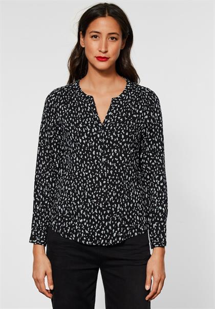 Bluse im Allover Print black